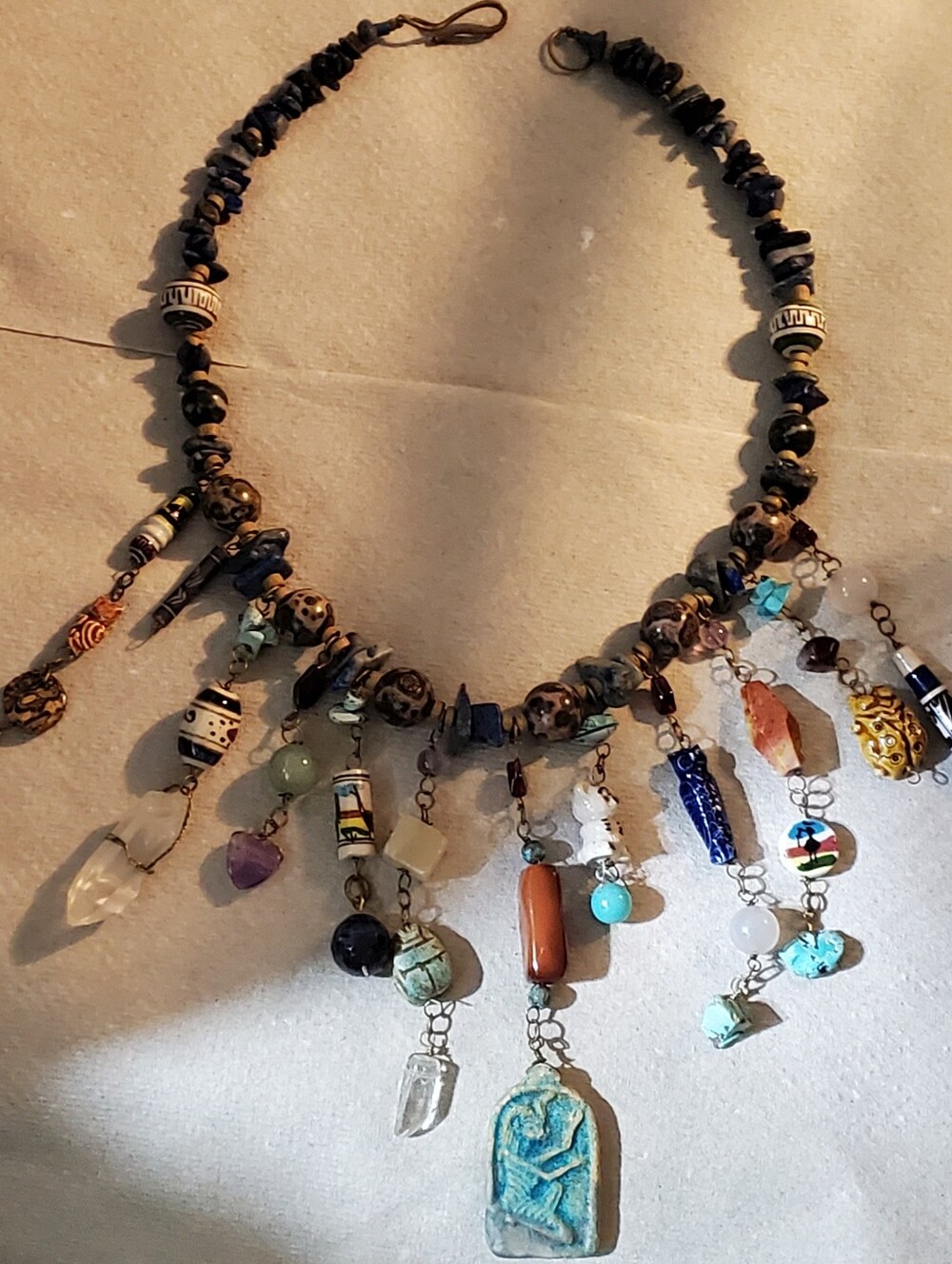 Handcrafted Multicolor Genuine Beaded Charm Necklace for Women
